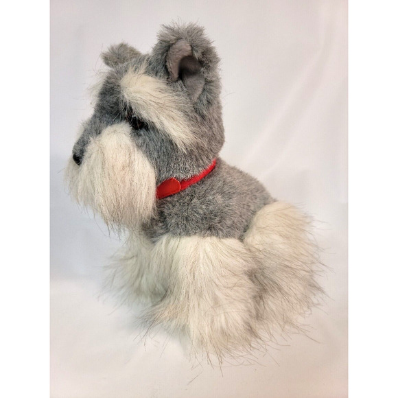 Miniature Schnauzer Sparkie ASPCA Special Effects 1994 Polar Puff Red Collar - Picture 12 of 15
